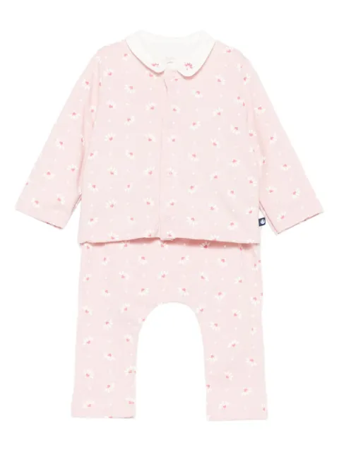 Petit Bateau flower-print tracksuit (set of three)