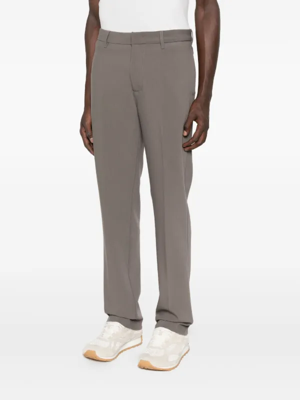 Emporio Armani pressed-crease Trousers | Grey | FARFETCH PH