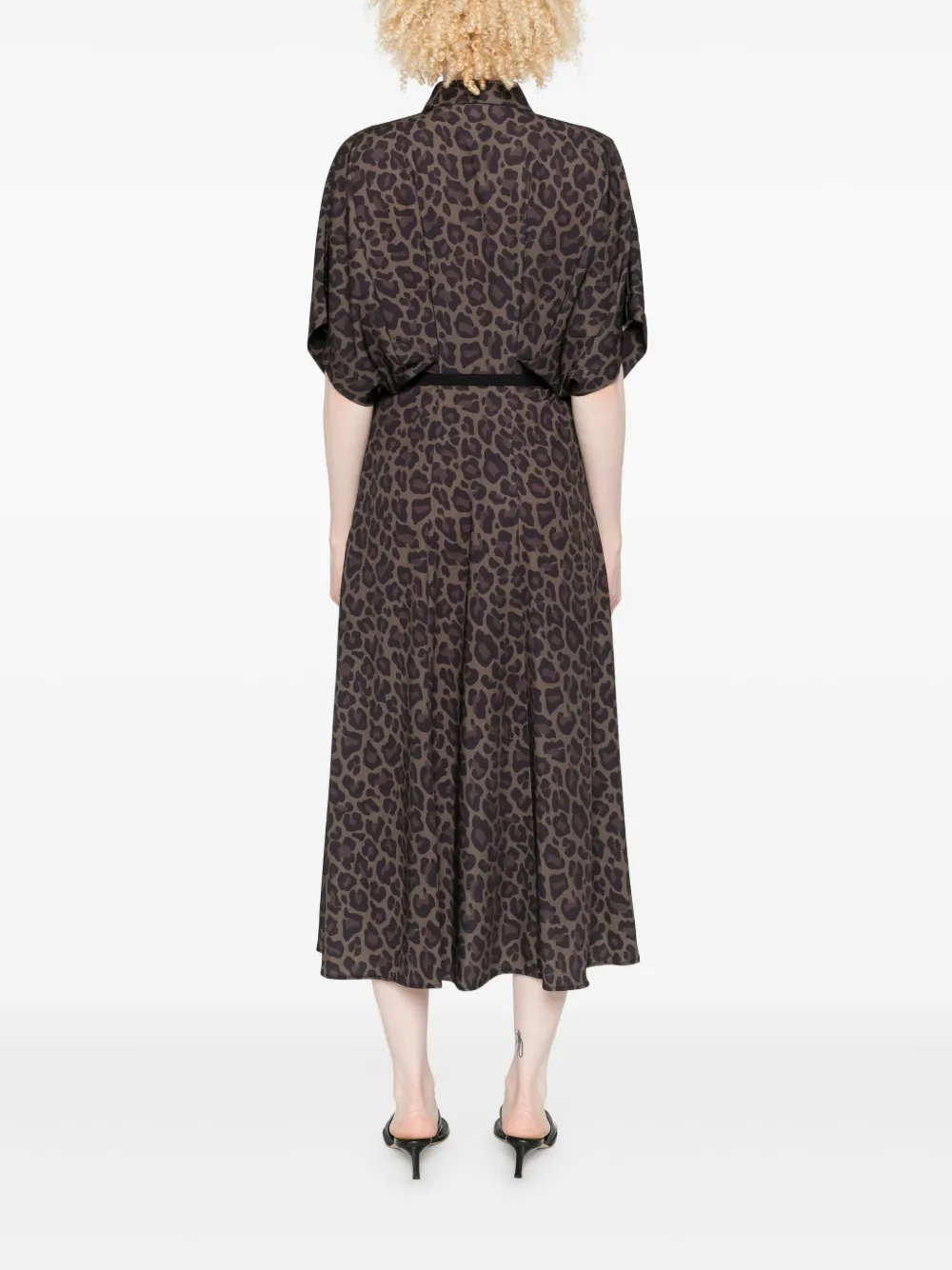 IMPERIAL Midi-jurk met ceintuur Bruin