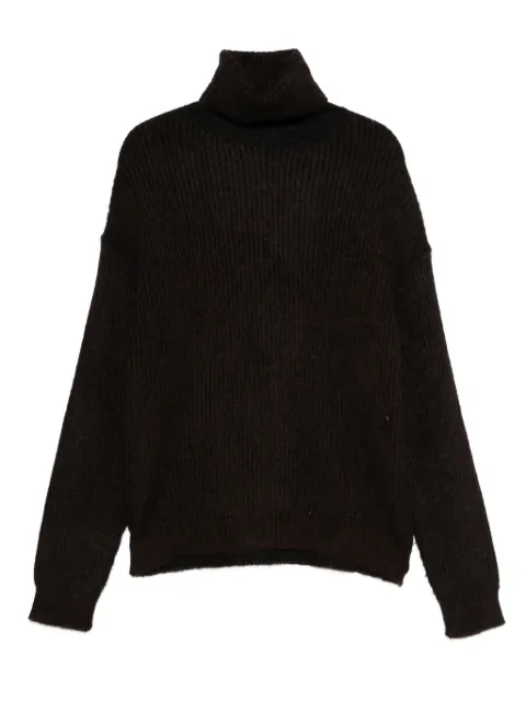 Uma Wang jersey de canalé con cuello vuelto