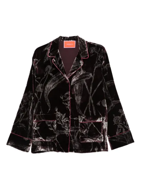 La DoubleJ velvet pyjama top