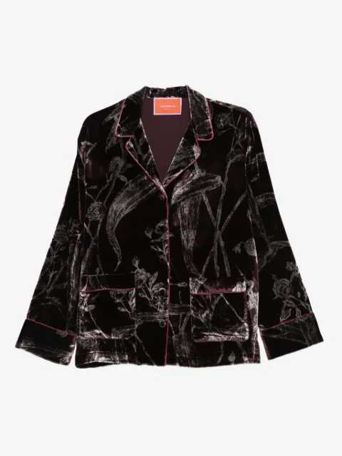 La DoubleJ velvet pyjama top