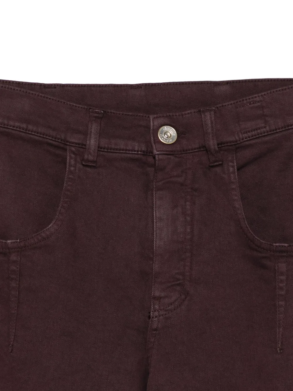 Eleventy Crop Straight Leg Jeans In Brown