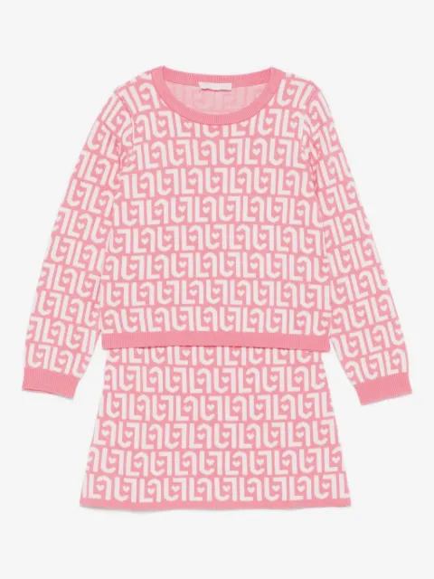 LIU JO monogram-pattern skirt set