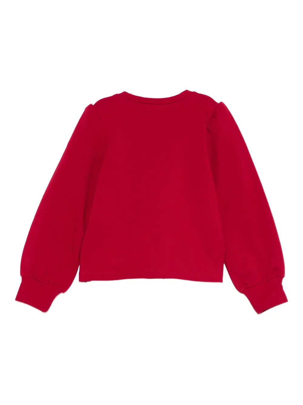 Liu •jo Leopard-print Bear Sweatshirt In Red