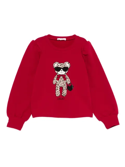 LIU JO leopard-print bear sweatshirt
