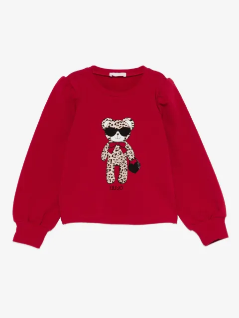 LIU JO leopard-print bear sweatshirt