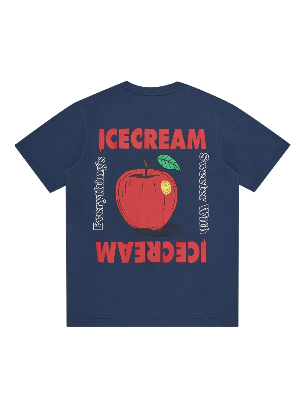 ICECREAM T-shirt met appelprint - Blauw
