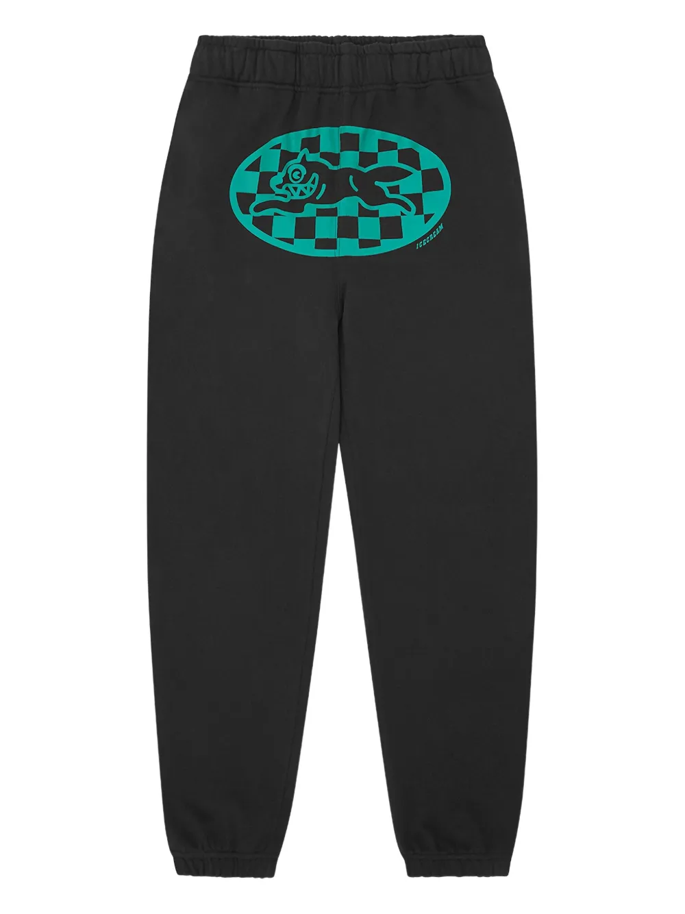 Icecream Check-pattern Track Pants In Black