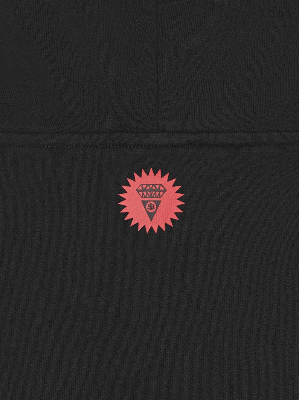 Icecream Check-pattern Wolf Graphic Hoodie In Black