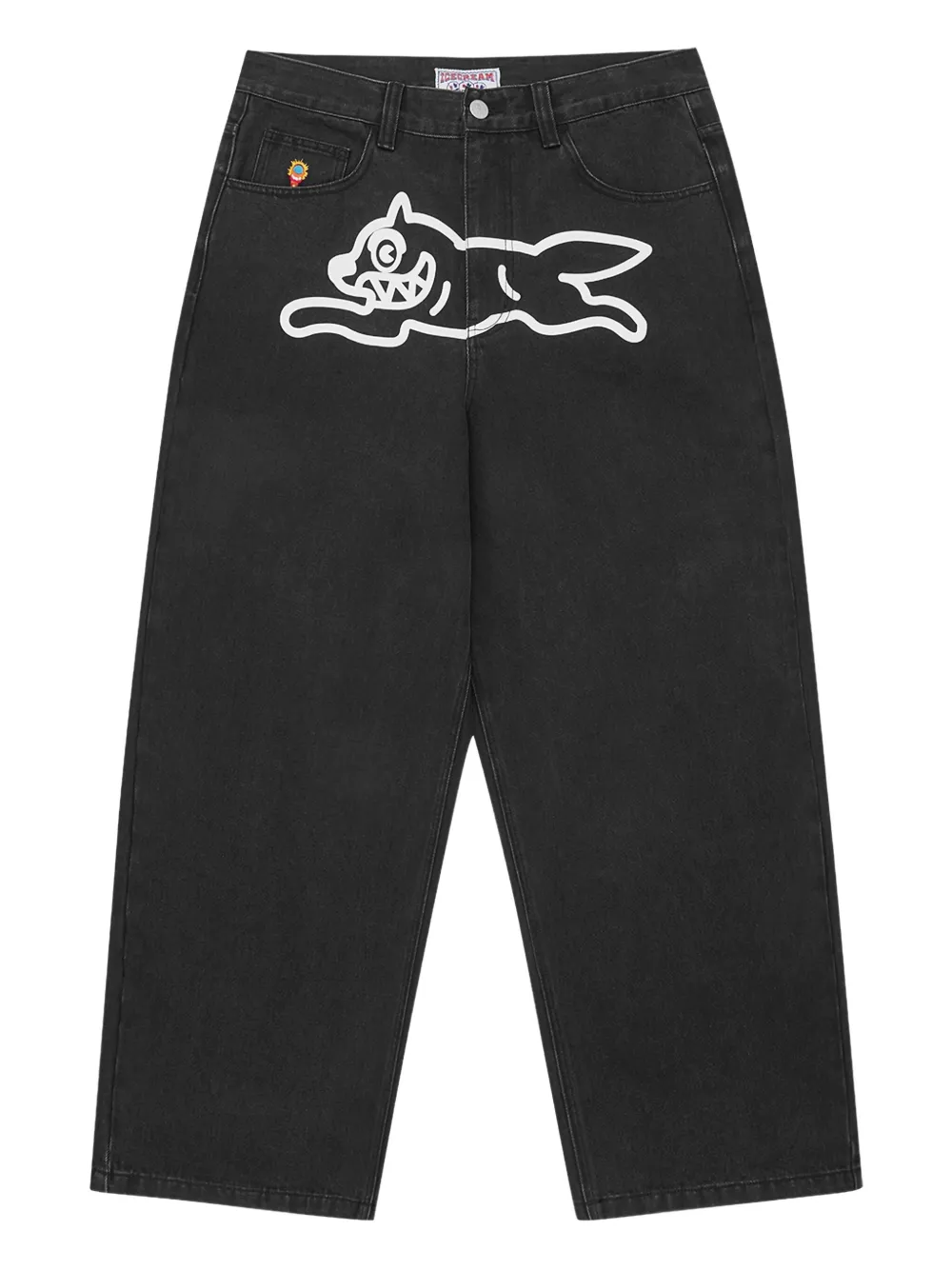 ICECREAM dog-print jeans | Black | Image 1