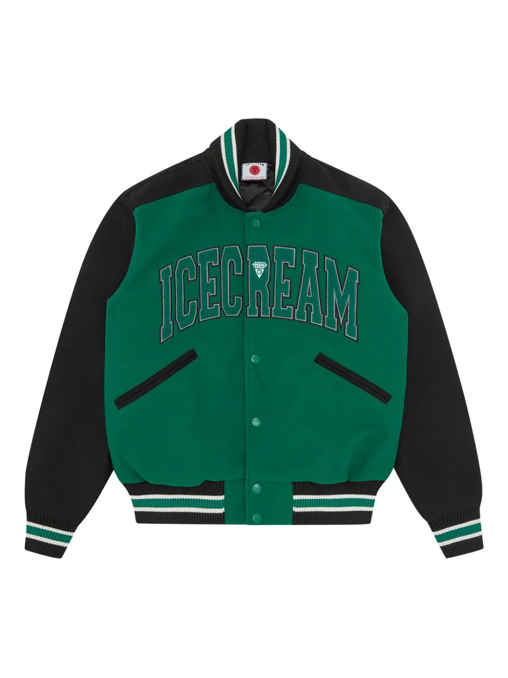 ICECREAM varsity wool jacket | Green | Image 1