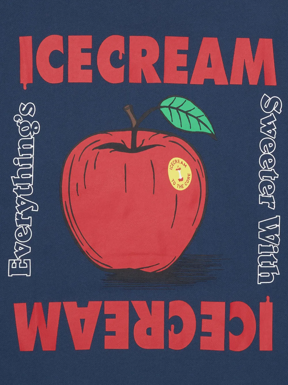 Icecream Kangaroo-embroidered Hoodie In Blue
