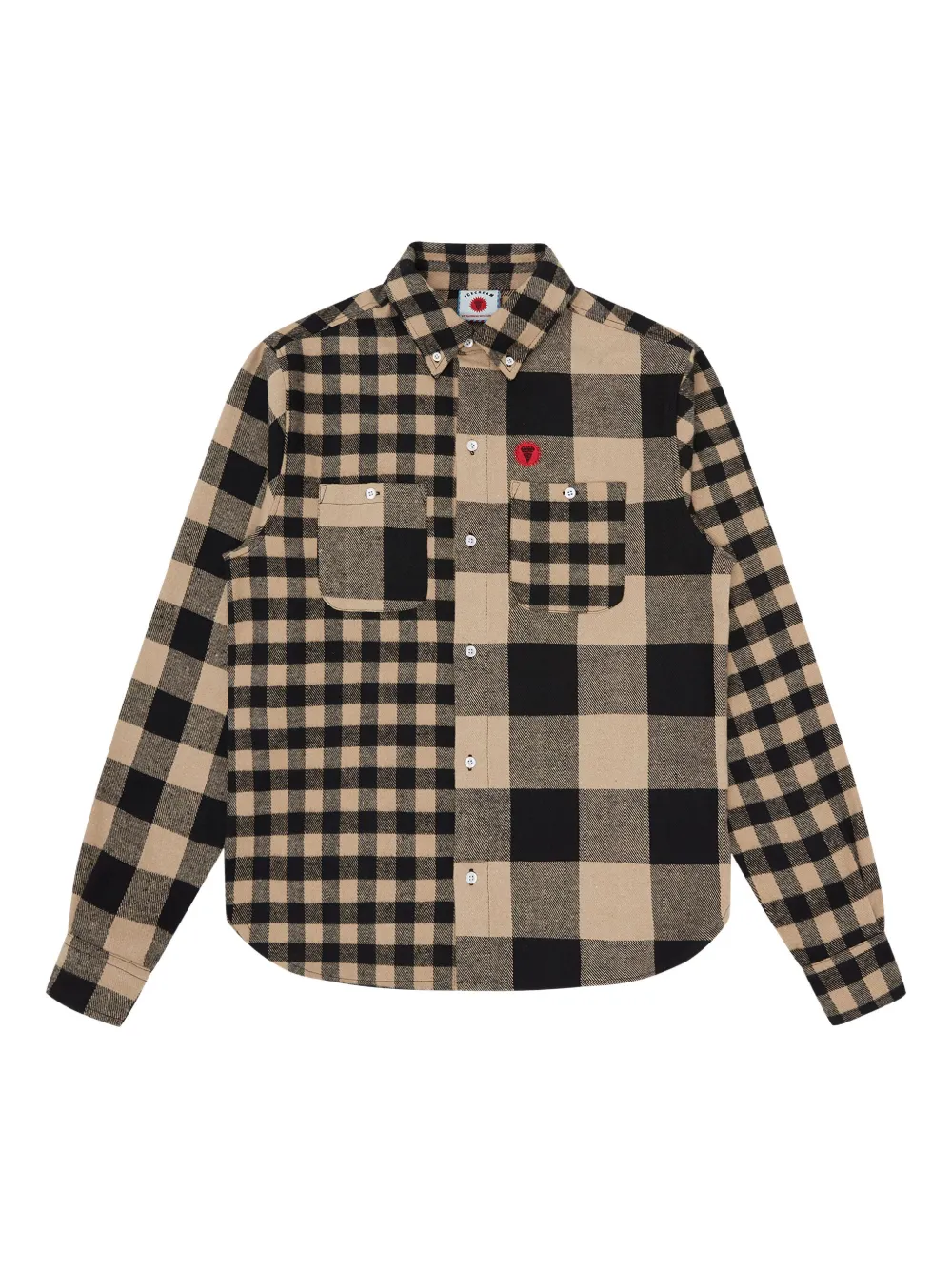 ICECREAM check-pattern pocket shirt | Brown | Image 1