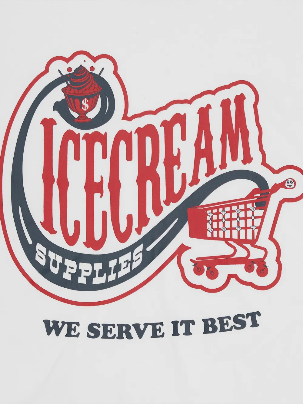 ICECREAM T-shirt met logo Wit