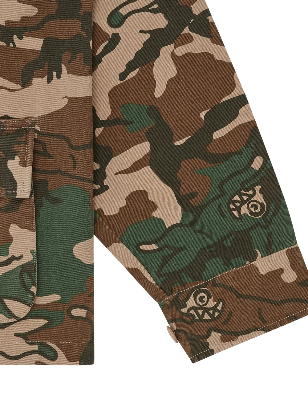 Icecream Camouflage-pattern Jacket In Green