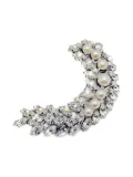 Christian Dior Pre-Owned 1970s crystal-embellished pearl brooch - Silver