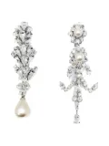 Christian Dior Pre-Owned 1970s Mis-matched pearl drop earrings - Silver