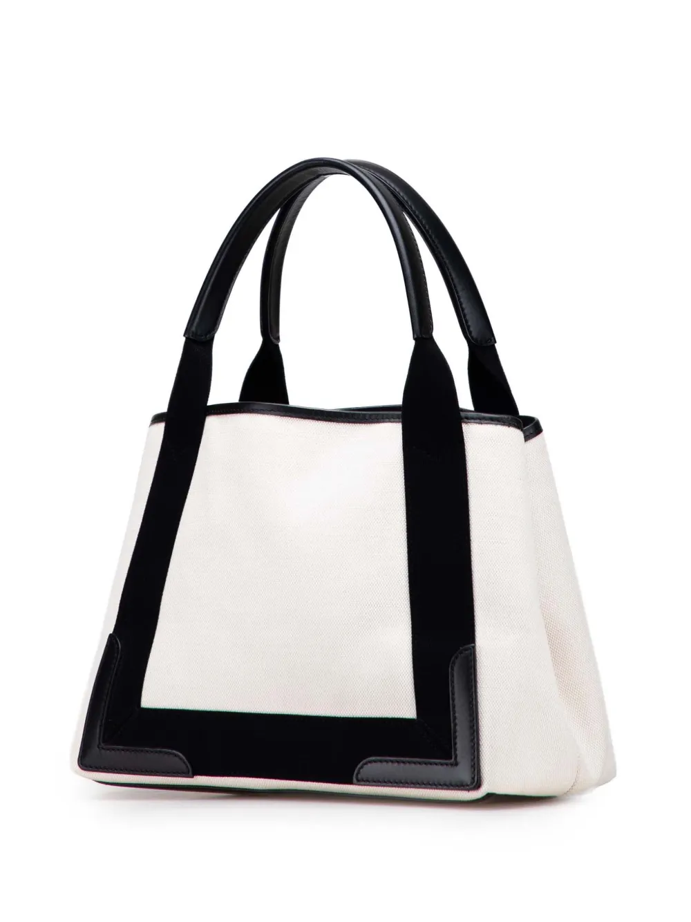 Pre-owned Balenciaga 2019 Canvas S Navy Cabas Tote Bag In Black