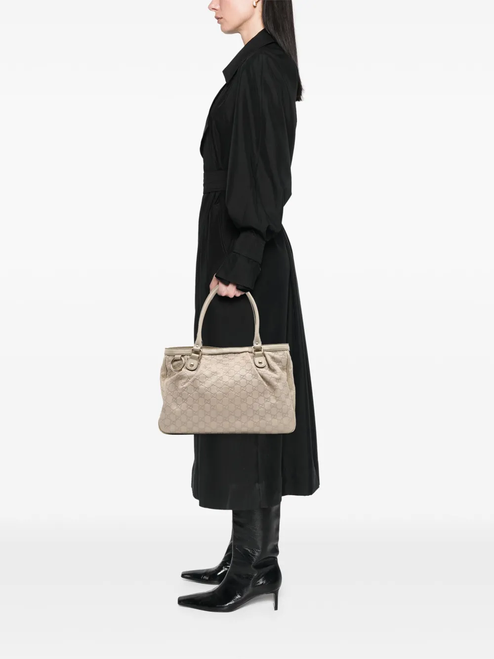 Pre-owned Gucci 2016-2025 Ssima Sukey Tote Bag In Brown