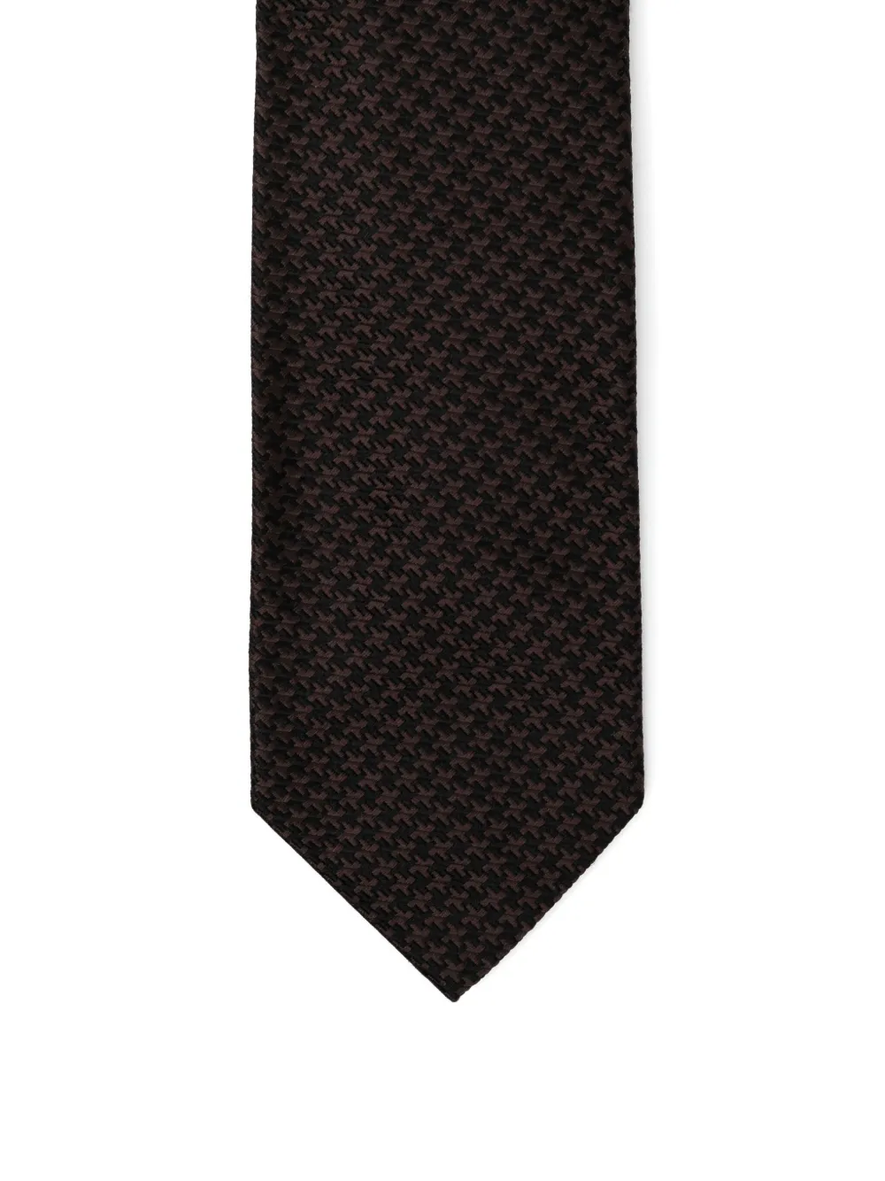 Tom Ford Patterned-jacquard Silk Tie In Brown