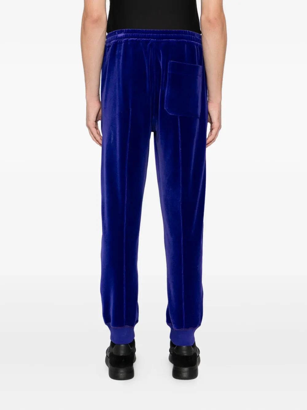 Tom Ford Velvet Track Pants In Blue