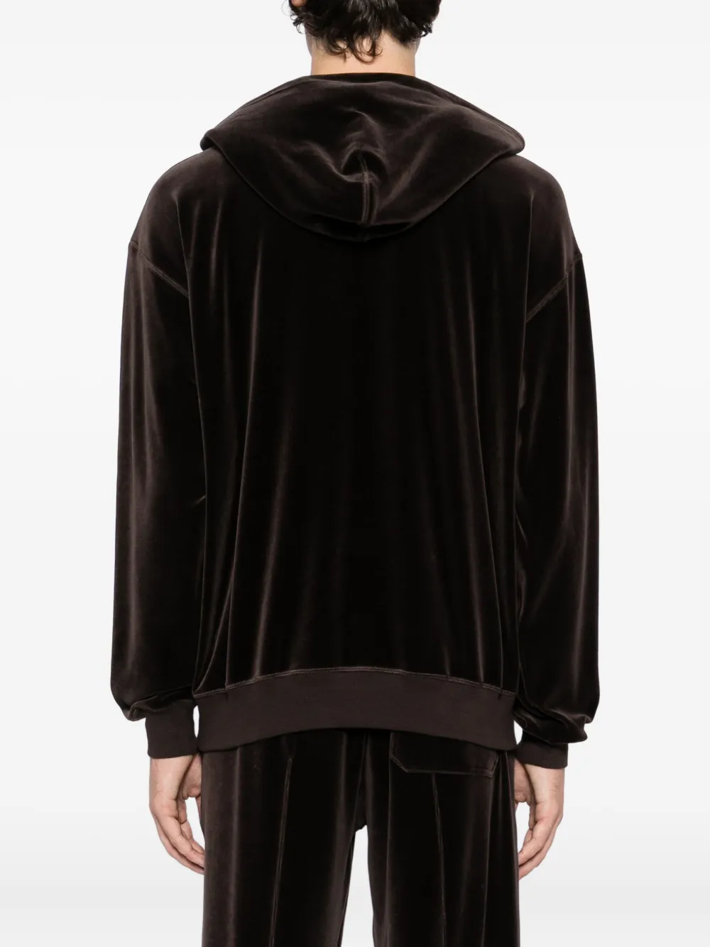TOM FORD Fluwelen hoodie Bruin