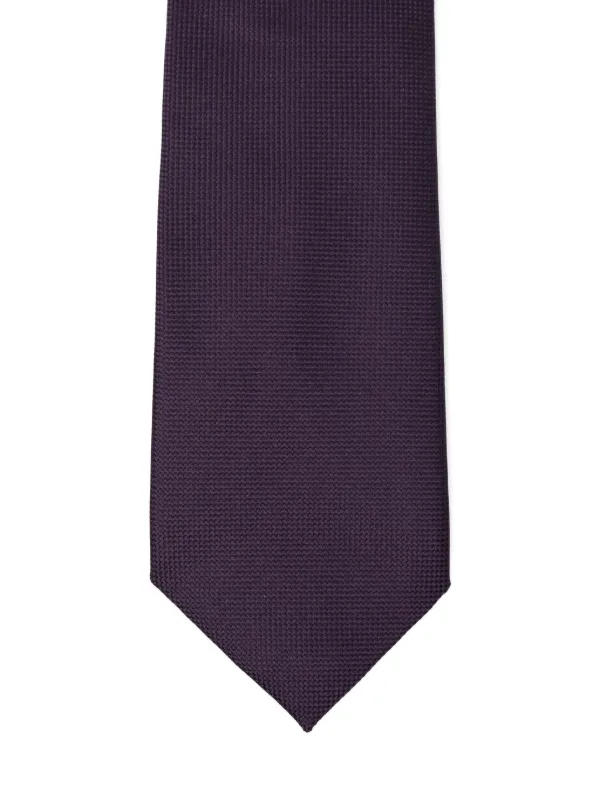 TOM FORD patterned-jacquard Silk Tie | Purple | FARFETCH