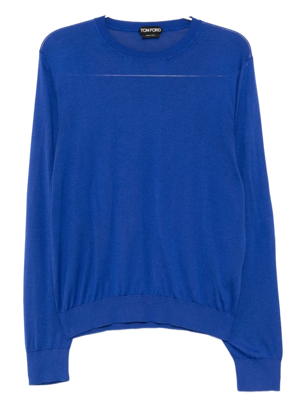Tom Ford Silk T-shirt In Blue