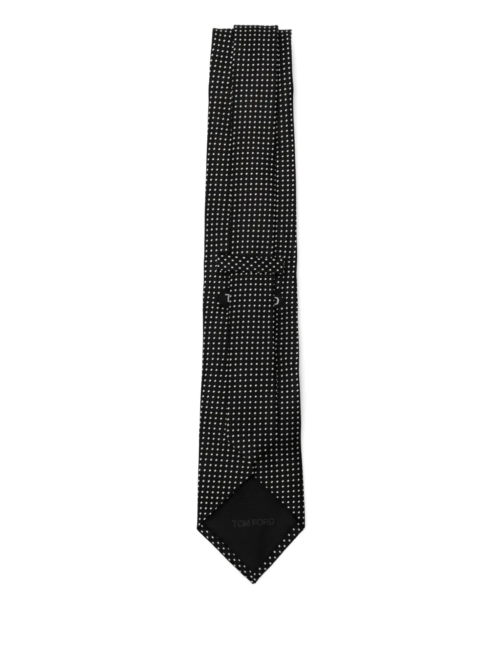 Tom Ford Silk Polka-dot Tie In Black