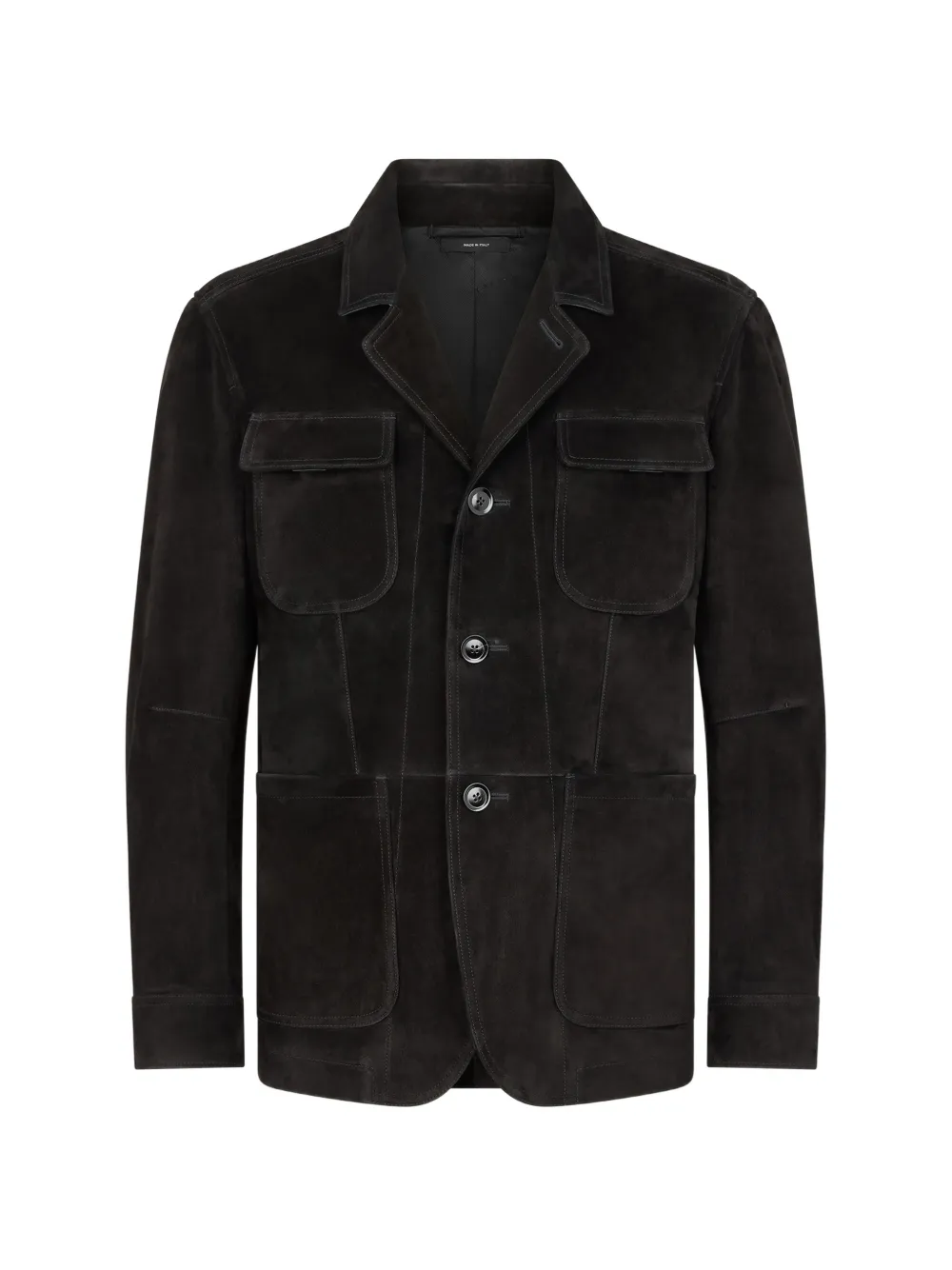 TOM FORD Leren blazer Zwart