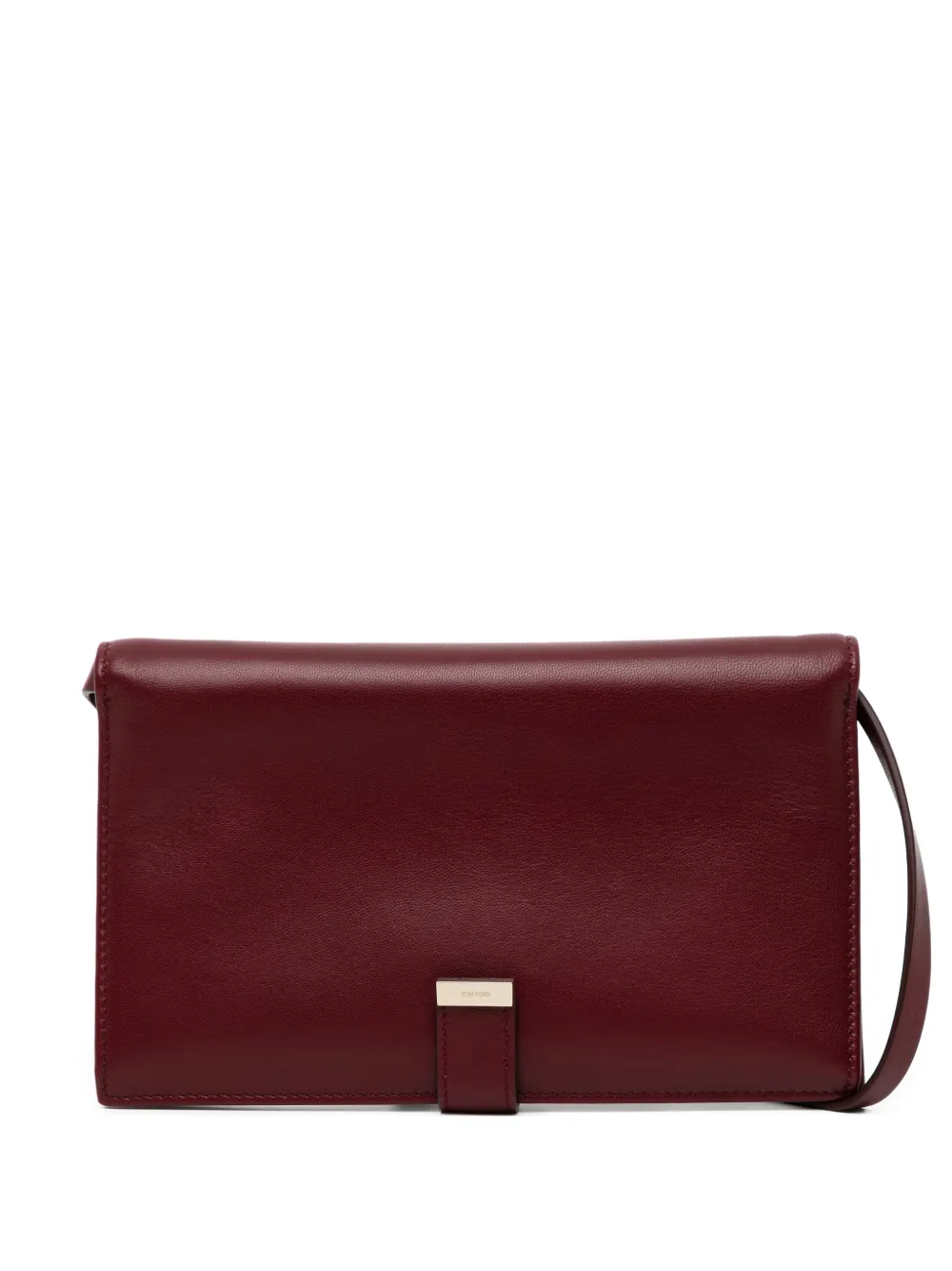 TOM FORD gold-tone clasp cross body bag - Rosso