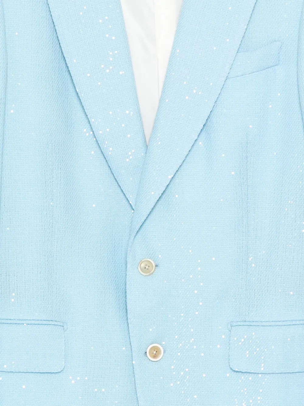 TOM FORD Bouclé blazer met pailletten Blauw