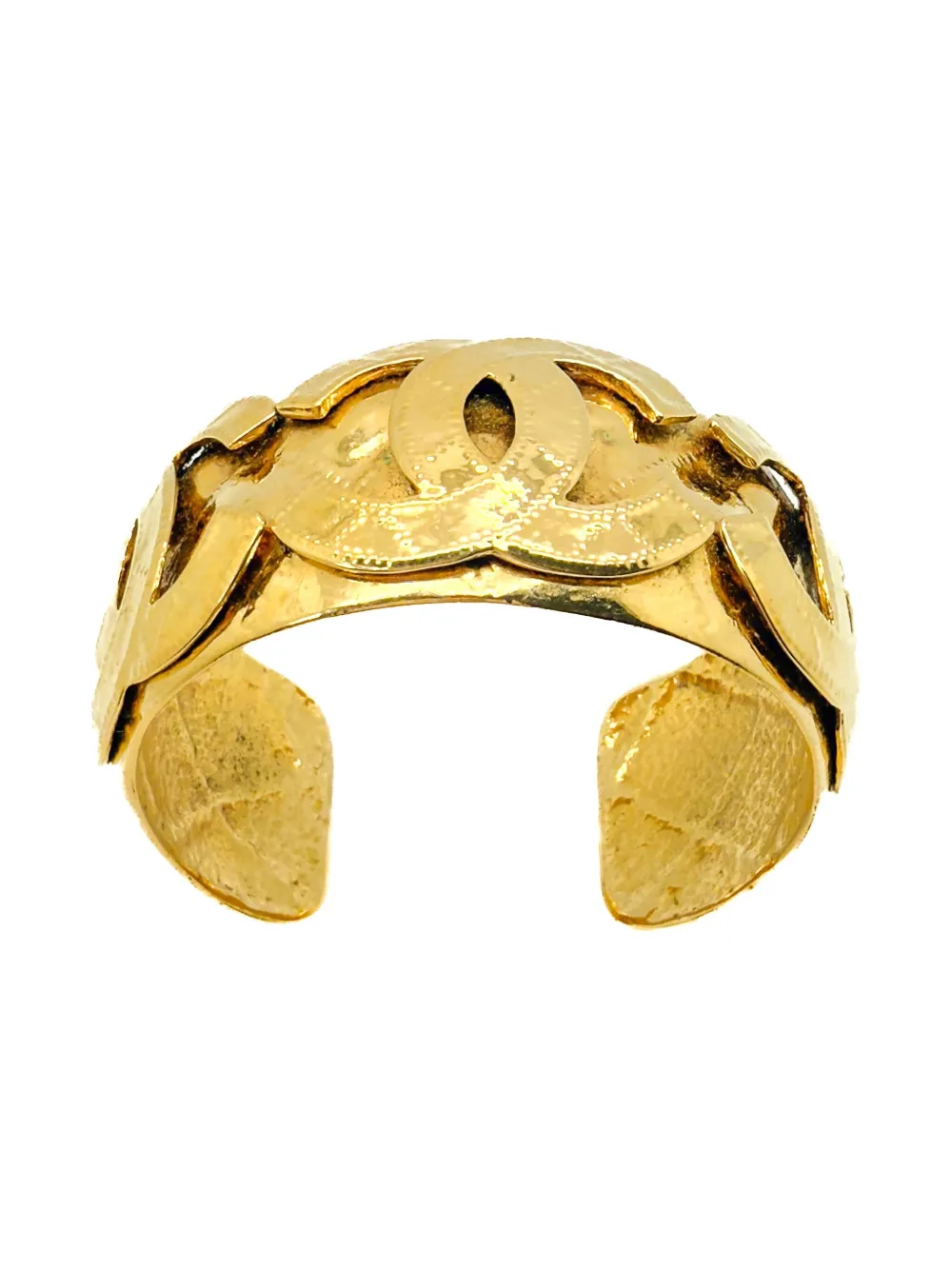 CHANEL Pre-Owned 1994 CC logo cuff - Oro