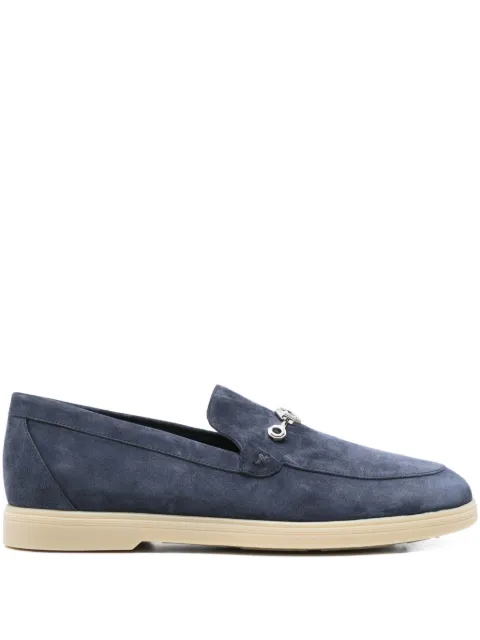 Stefano Ricci chain-detail suede loafers