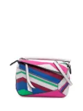 Loewe Pre-Owned 2021 Mini Calfskin Zigzag Puzzle Edge satchel - White