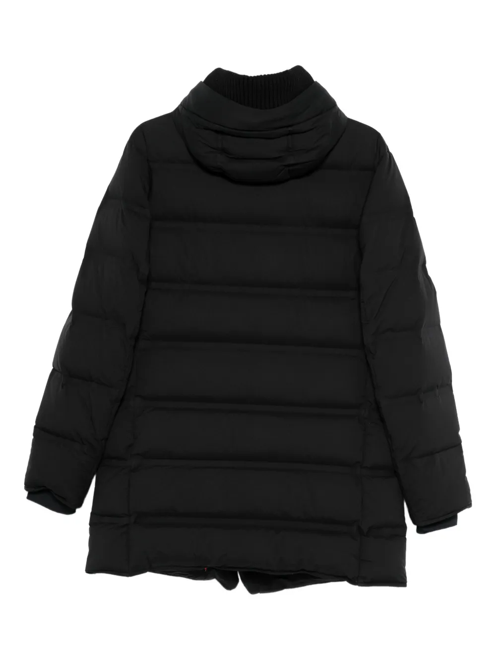 Kired hooded quilted coat - Zwart