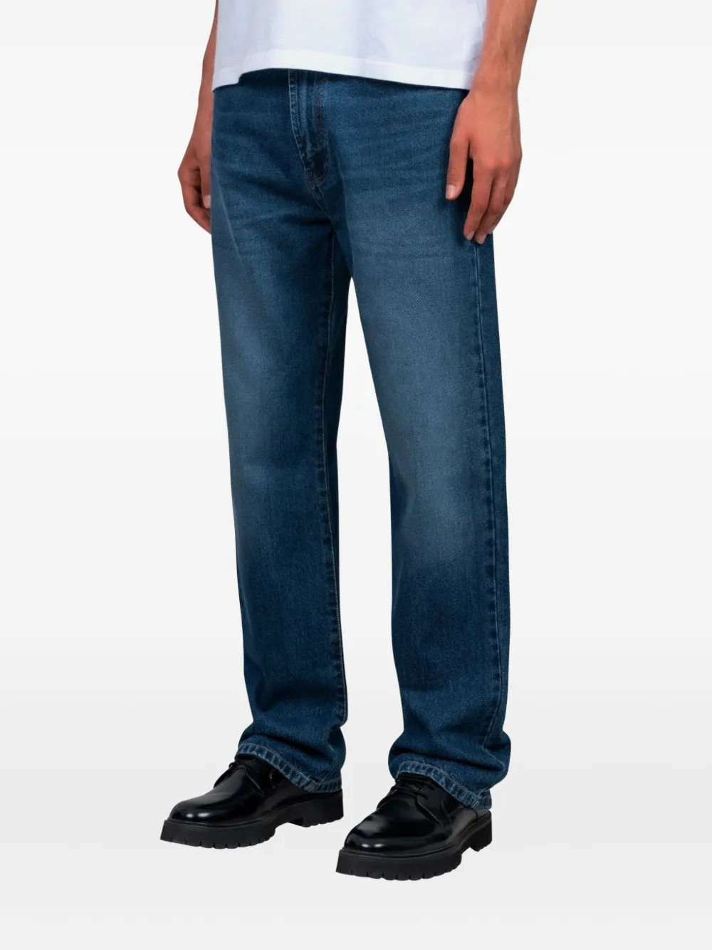 CARNE BOLLENTE Straight jeans met hartdetail - Blauw