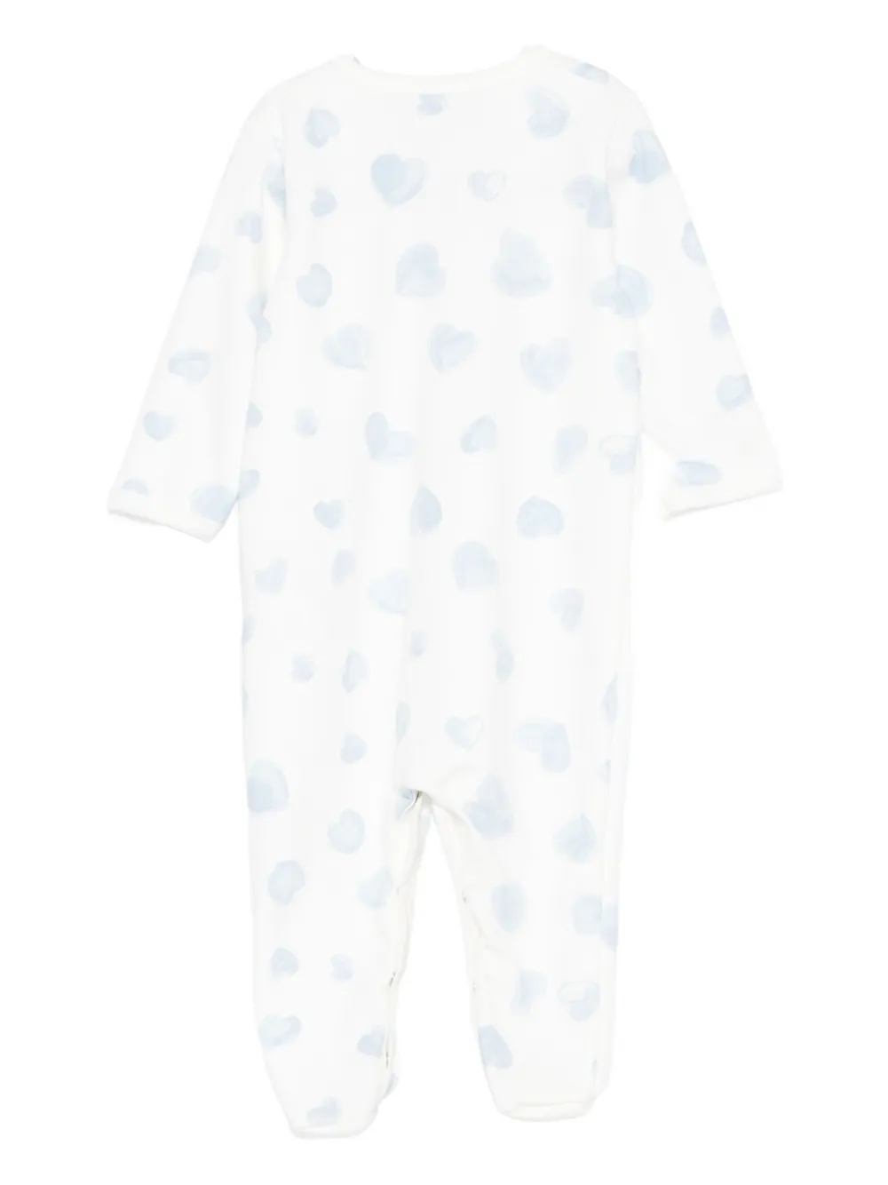 Petit Bateau Romper met hartenprint Wit