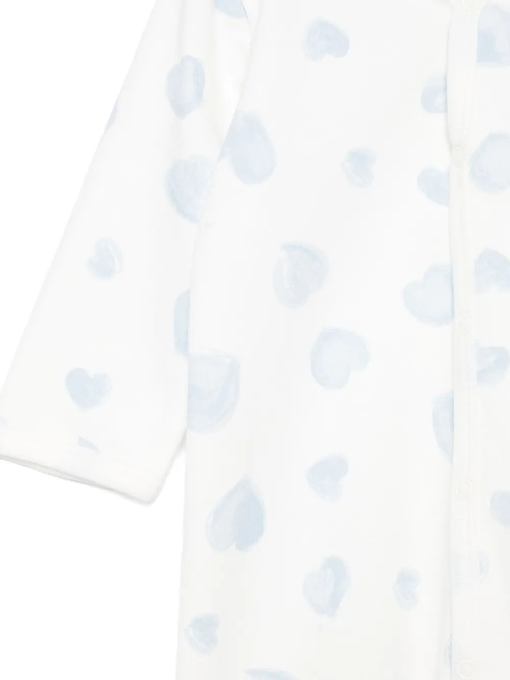 Petit Bateau Romper met hartenprint Wit