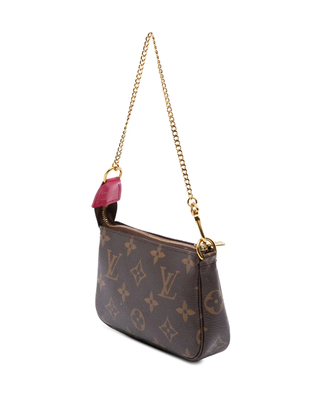 Pre-owned Louis Vuitton 2020 Monogram Vivienne Christmas Roller Coaster Mini Pochette Accessoires Handbag In Brown