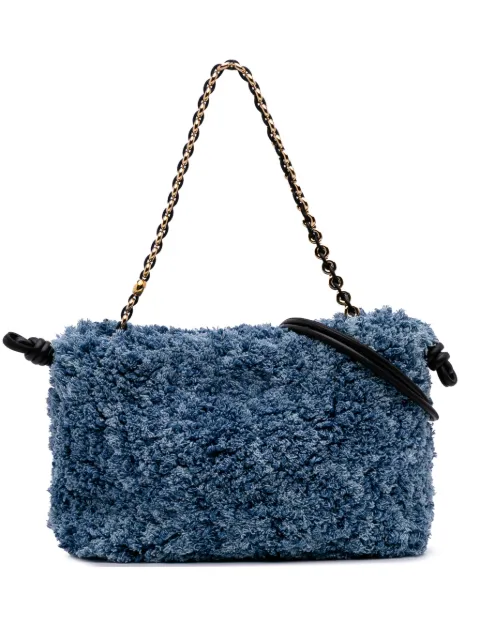 Loewe Pre-Owned 2025 Medium Denim Flamenco Purse satchel