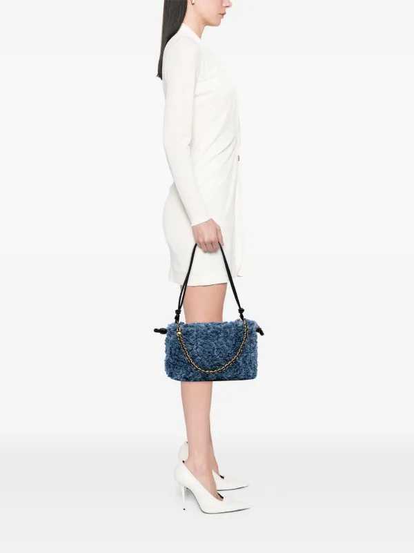 Loewe Pre-Owned 2025 ミディアム デニム フラメンコ パース