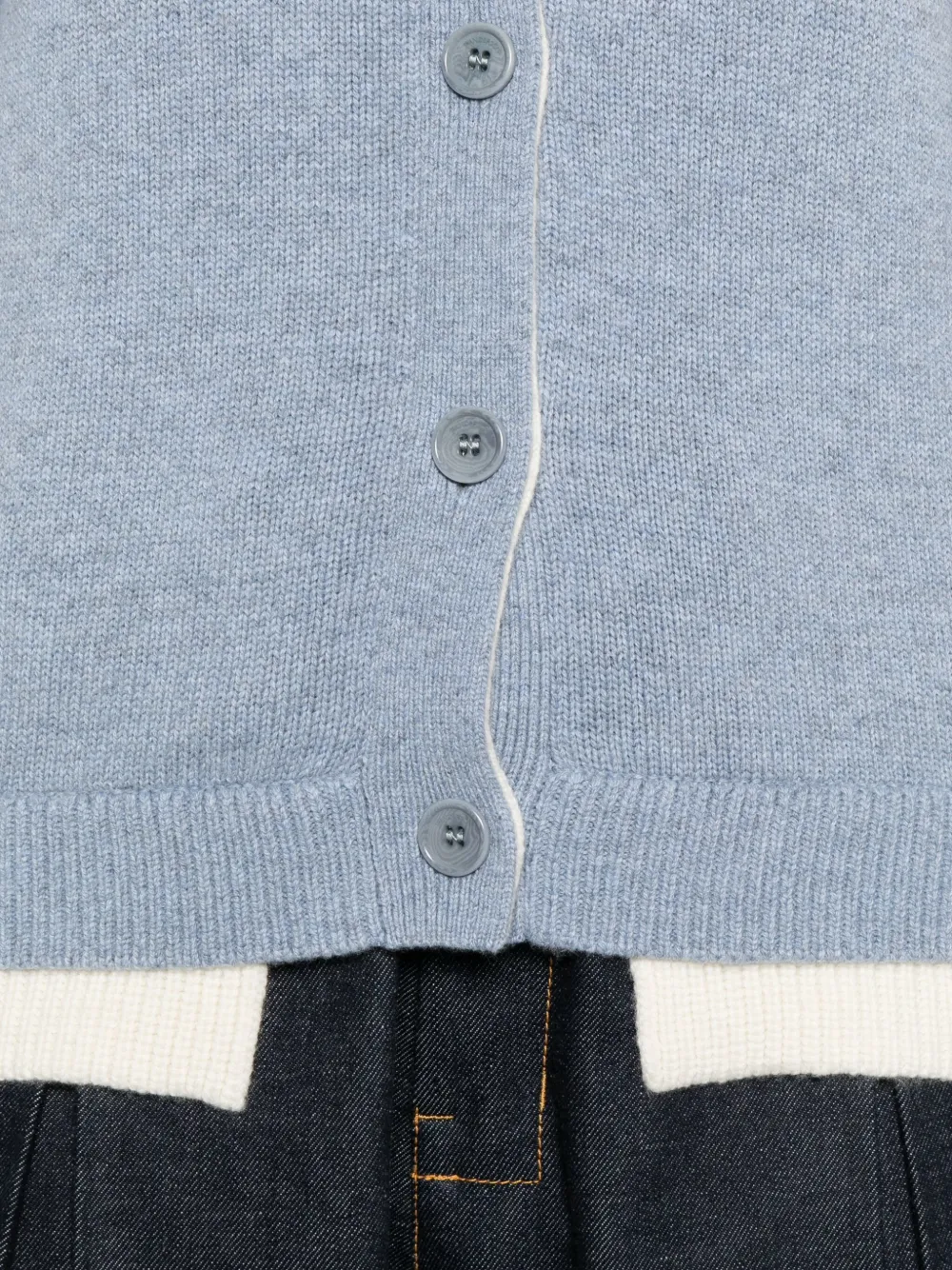 Jw Anderson Button-front Layered Cardigan In Blue