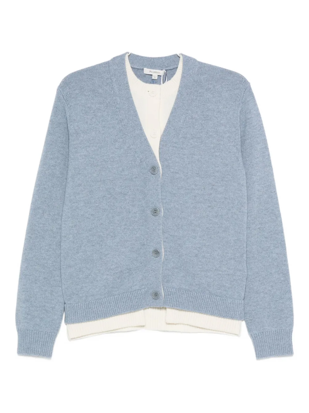 Jw Anderson Button-front Layered Cardigan In Blue