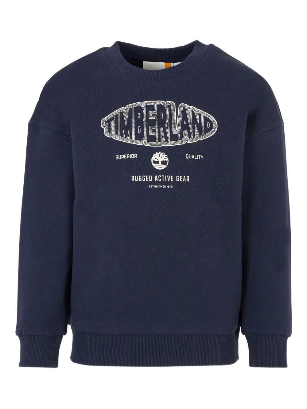 Timberland Kids logo-print crew-neck sweatshirt - ブルー Timberland Kids logo-print crew-neck sweatshirt - ブルー