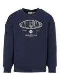 Timberland Kids logo-print crew-neck sweatshirt - Blue