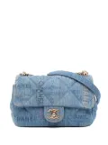 CHANEL Pre-Owned 2021-2025 Mini Rectangular Quilted Denim Mood Flap crossbody bag - Blue