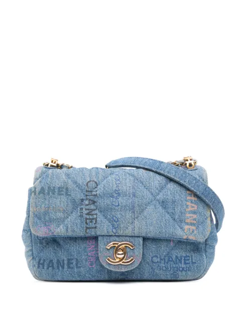 CHANEL Pre-Owned 2021-2025 Mini Rectangular Quilted Denim Mood Flap crossbody bag