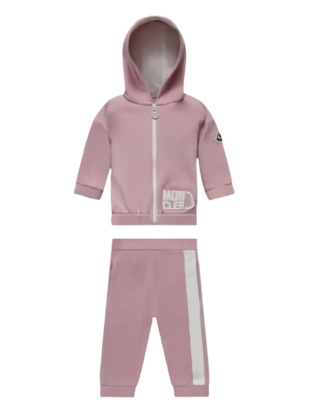 MONCLER GRENOBLE KIDS Trainingspak met zijstreep en logopatch Roze